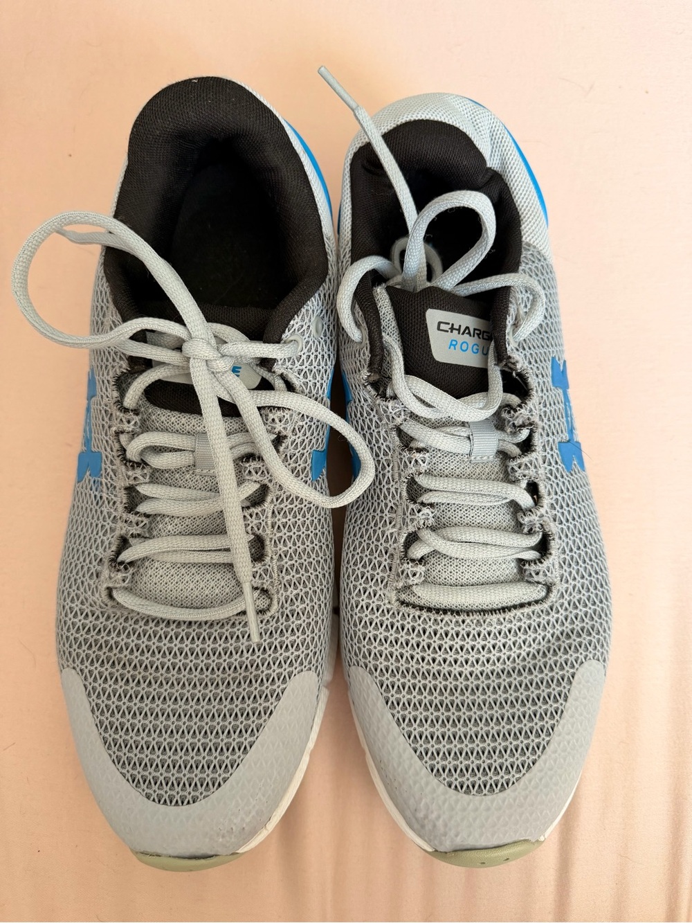 Under Armour Grey and Blue Men's Athletic Running Shoes